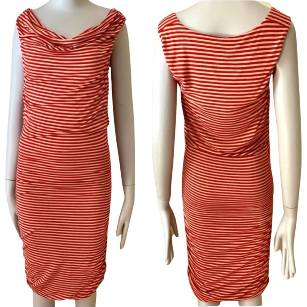 GUESS Red Striped Jersey Bodycon Dress Size Medium - Picture 15 of 15